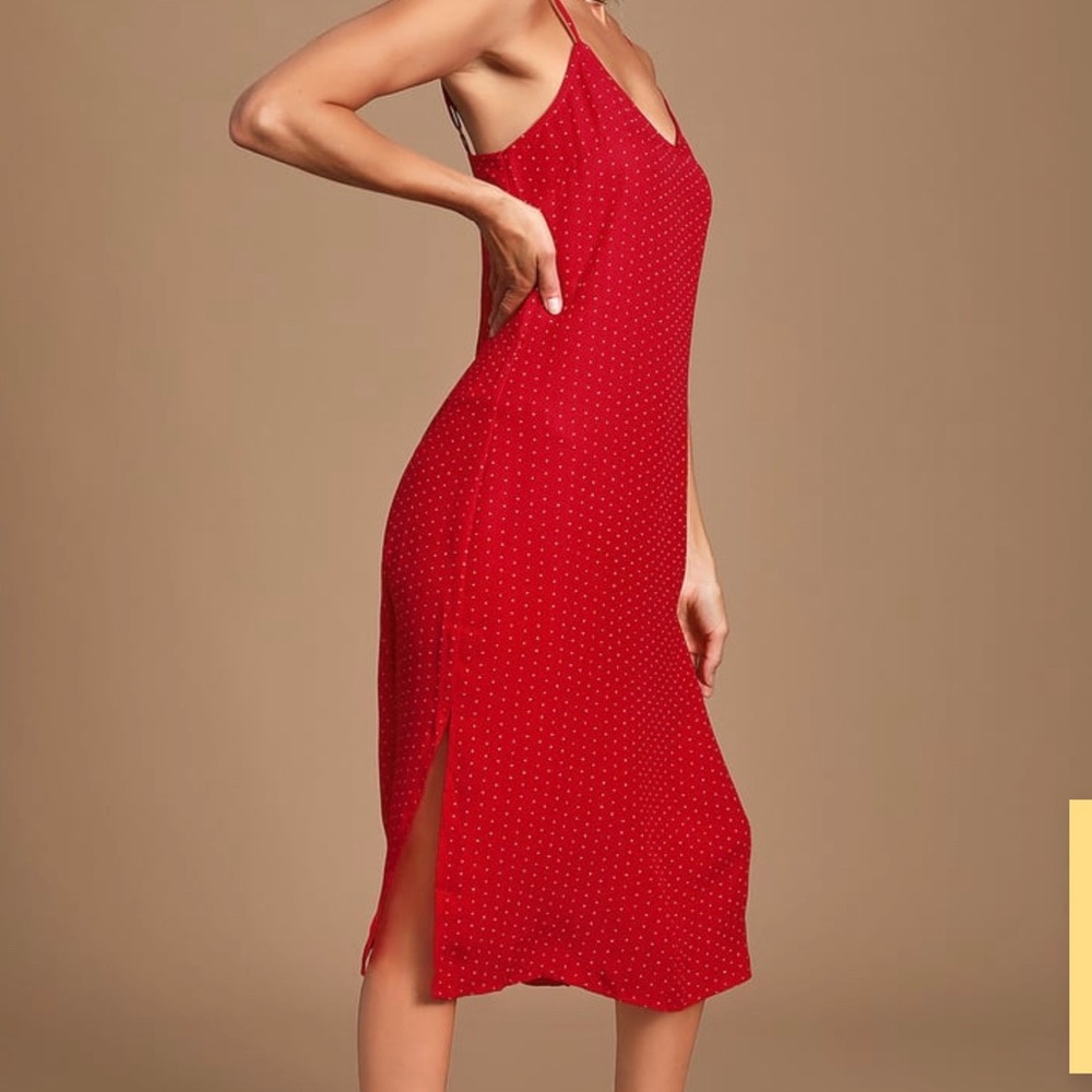 NWT! Lulus red slip dress